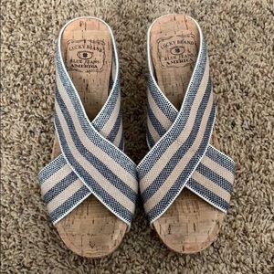 Lucky Brand cork wedge shoes